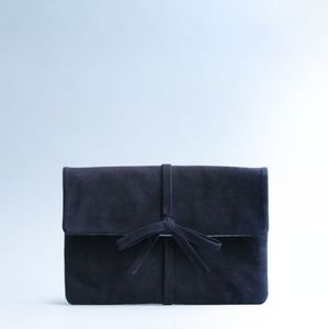 Boden Remi Navy Suede Clutch